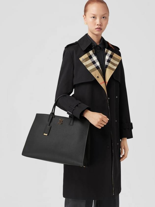 Monogram Motif Medium Tote Bag Black - BURBERRY - BALAAN 3