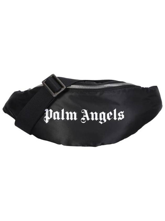 Logo Nylon Pouch Belt Bag Black - PALM ANGELS - BALAAN 1
