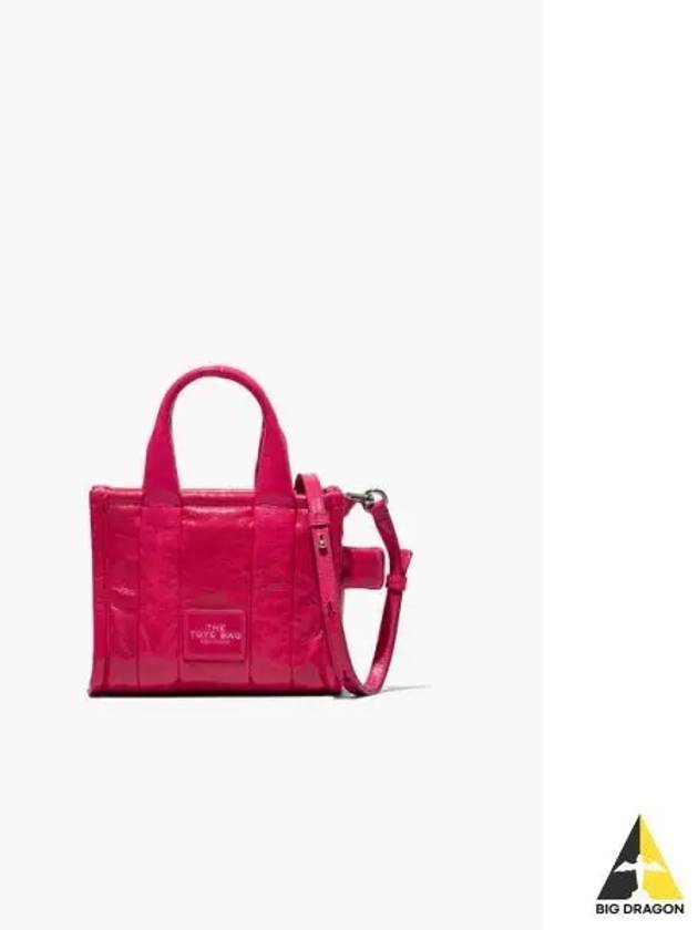 Shiny Crinkle Leather Mini Tote Magenta MBBAW22024PIX - MARC JACOBS - BALAAN 1