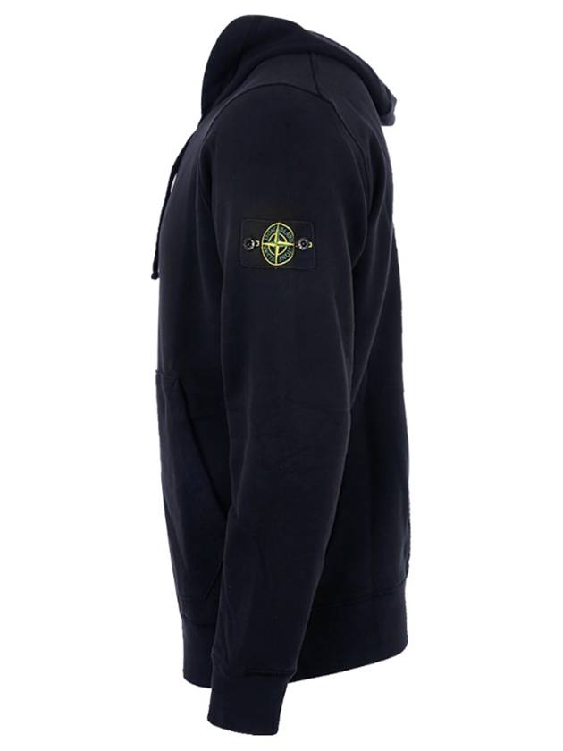 Wappen Patch Cotton Fleece Hoodie Navy - STONE ISLAND - BALAAN 4