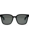 eyewear square oversized horn-rimmed sunglasses black - GUCCI - BALAAN 1