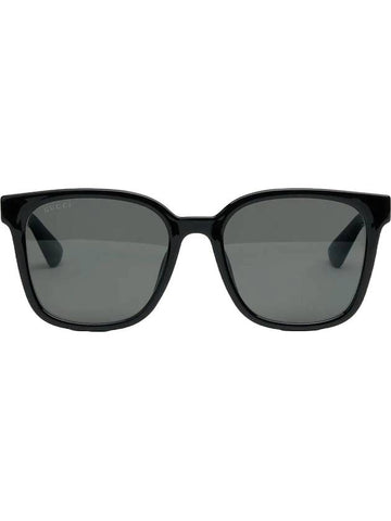 eyewear square oversized horn-rimmed sunglasses black - GUCCI - BALAAN 1