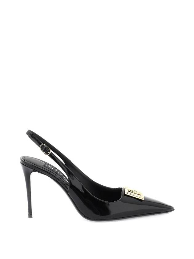 23 fw Glossy Leather Slingback Pumps Dolce GABBANA CG0680 A1037 80999 B0230462700 - DOLCE&GABBANA - BALAAN 1