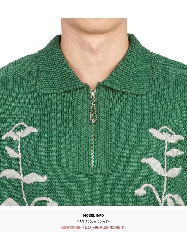 MRS24KT032 GREEN Men s half zip up knit - BODE - BALAAN 7