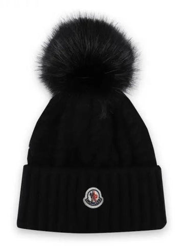 Foam Knit Beanie Black 3B00029 M4506 999 1064990 - MONCLER - BALAAN 1