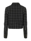 Checked Wool Jacket Black - MARNI - BALAAN 3