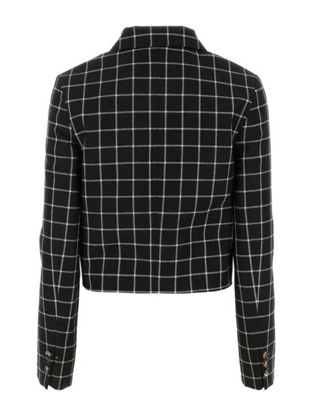 Checked Wool Jacket Black - MARNI - BALAAN 3