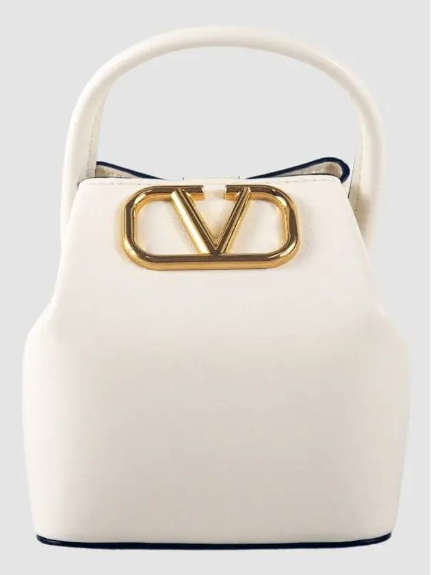 V Logo Signature Mini Bucket Bag Ivory - VALENTINO - BALAAN 2