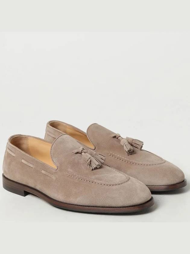 Tassel Detail Suede Loafers Beige - BRUNELLO CUCINELLI - BALAAN 3