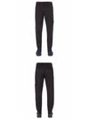 Wappen Patch Cotton Straight Pants Black - STONE ISLAND - BALAAN 5