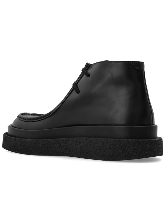 JIL SANDER Leather Ankle Boots, Men's, Black - JIL SANDER - BALAAN 5