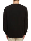 Chenille Cotton Plain Jumper Knit Top Black - CP COMPANY - BALAAN 4