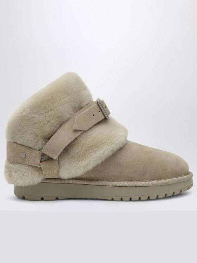 Suede Shearling Chubby Winter Boots Beige - BURBERRY - BALAAN 1