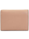 Women's V Logo Signature Compact Half Wallet Dark Beige - VALENTINO - BALAAN 3