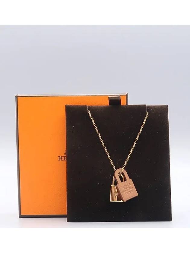 H078852CC Swift Calfskin Gold Plated O Kelly Small Necklace - HERMES - BALAAN 4