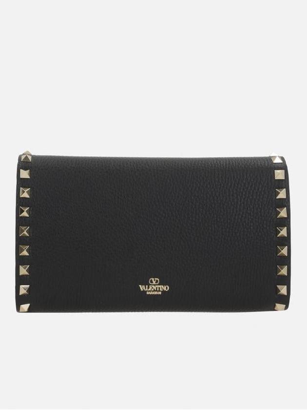 Women's Rockstud Clutch Bag Black - VALENTINO - BALAAN 4