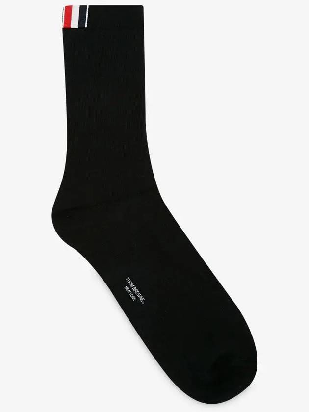 Athletic Terry Stitch 4 Bar Crew Socks Black - THOM BROWNE - BALAAN 3