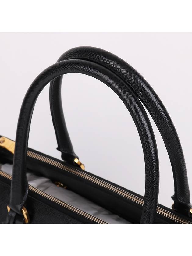 Saffiano gold double zip shoulder bag B1786T - PRADA - BALAAN 4