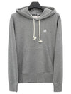 Face Patch Cotton Hoodie Grey - ACNE STUDIOS - BALAAN 2