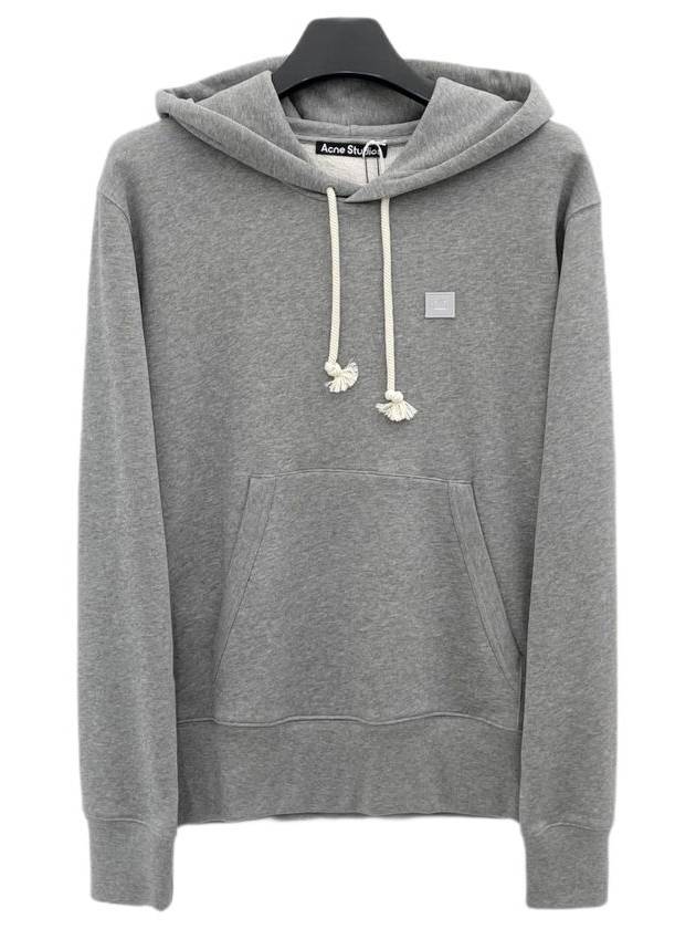 Face Patch Cotton Hoodie Grey - ACNE STUDIOS - BALAAN 2