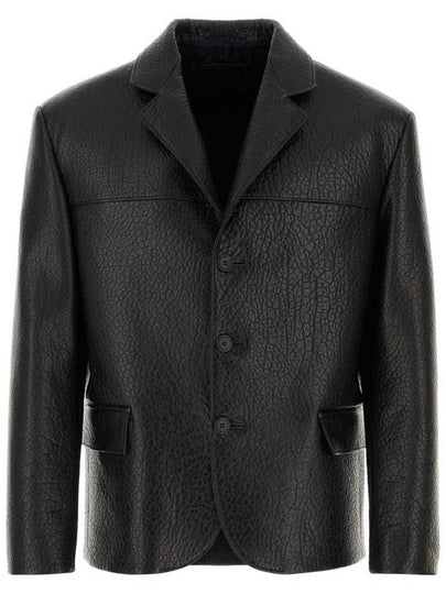 Nappa Leather Jacket Black - PRADA - BALAAN 2