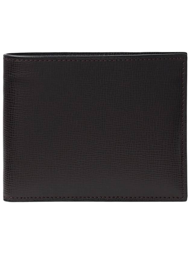 Bifold 6 leather half wallet dark brown - VALEXTRA - BALAAN 1