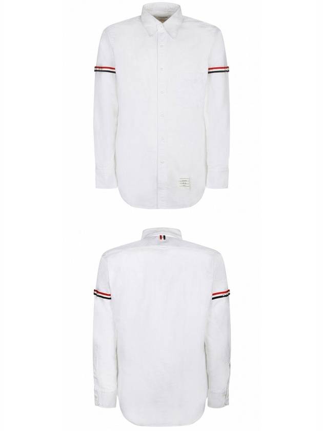 Armband Oxford Long Sleeve Shirt White - THOM BROWNE - BALAAN 5