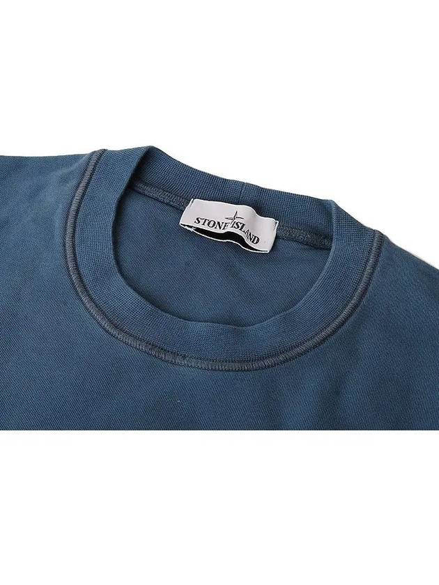 Wappen Patch Garment Dyed Sweatshirt Avio Blue - STONE ISLAND - BALAAN 4