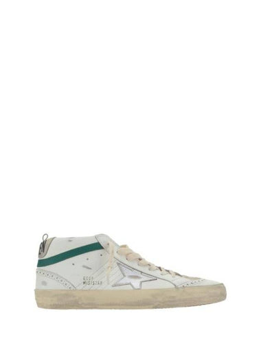 Mid Star High Top Sneakers Green White - GOLDEN GOOSE - BALAAN 1