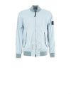 Men's Wappen Patch Zip-Up Bomber Jacket Sky Blue - STONE ISLAND - BALAAN 2