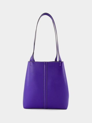 Tote Pm Shopper Bag - Vanessa Bruno - Leather - Blue - VANESSA BRUNO - BALAAN 1