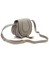 CHC21AS680F01053 Cashmere Gray Grain Calfskin Gold plated Marci Saddle Small Cross Bag - CHLOE - BALAAN 3