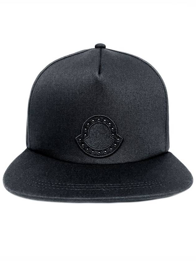 Logo Patch Ball Cap Black - MONCLER - BALAAN 3