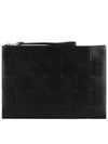 Intrecciato Weaving Strap Clutch Bag Black - BOTTEGA VENETA - BALAAN 3