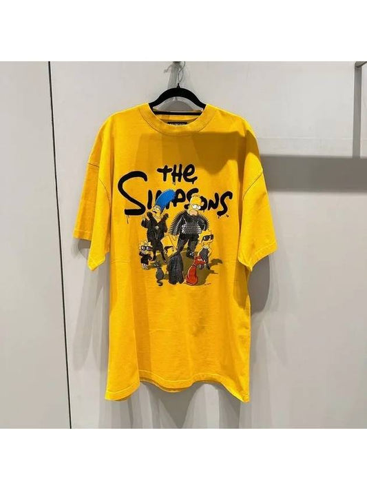 The Simpson Oversized Fit Short Sleeve T-shirt Yellow - BALENCIAGA - BALAAN 2