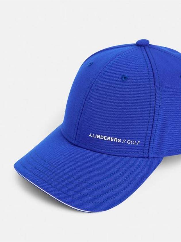 Sunny Logo Print Polyester Twill Ball Cap Blue - J.LINDEBERG - BALAAN 4