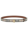 Check Print Reversible Leather Belt Beige - BURBERRY - BALAAN 2