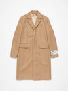 Logo Label Wool Single Coat Camel Beige - ACNE STUDIOS - BALAAN 2