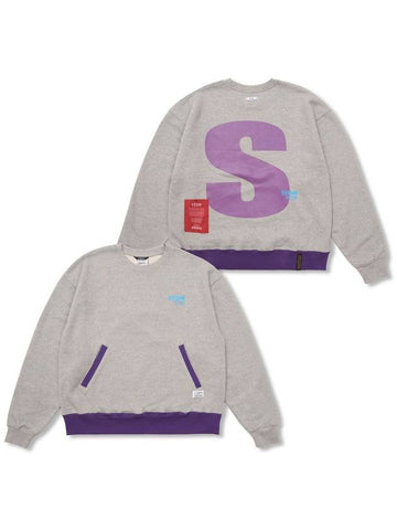 Capital S Oversized Crewneck Melange - STIGMA - BALAAN 1