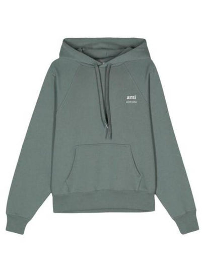 Logo Print Hoodie Green - AMI - BALAAN 2