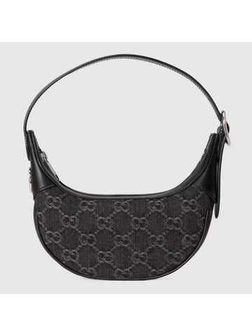 Ophidia GG Mini Bag Grey Black Denim - GUCCI - BALAAN 1