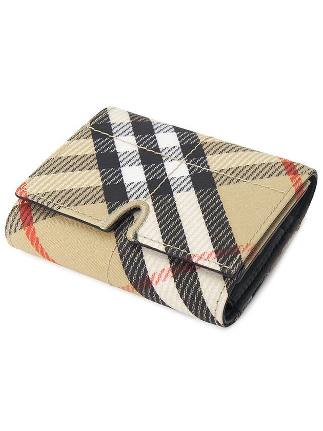 Snip Check Tri-Fold Half Wallet Sand - BURBERRY - BALAAN 4