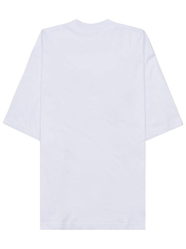 Logo Organic Cotton Short Sleeve T-Shirt White - MARNI - BALAAN 3