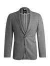 Green 50521956 041 Pattern Virgin Wool and Linen Slim Fit Jacket - HUGO BOSS - BALAAN 1