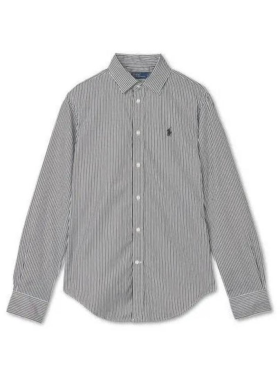 W Striped Cotton Shirt Black - POLO RALPH LAUREN - BALAAN 2