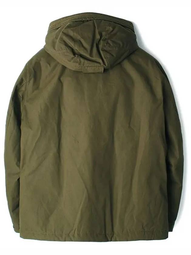 419F1 Ghost Weatherproof Cotton Canvas Hooded Jacket Military Green - STONE ISLAND - BALAAN 3