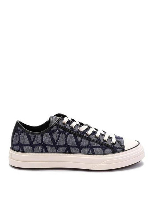 Toile Iconographe Low Top Sneakers Navy - VALENTINO - BALAAN 1