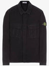 Wappen Patch Two Pocket Shirt Jacket Black - STONE ISLAND - BALAAN 4