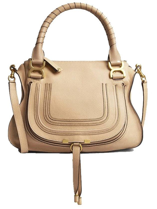 Grained Calfskin Small Tote Bag Sandy Beige - CHLOE - BALAAN 1