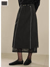 Chris piping shirring long skirt - MICANE - BALAAN 3